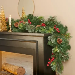 Guirlande de sapin (180 cm - D31) Ipswich Vert enneigé