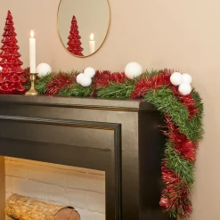 Guirlande de sapin (270 cm) Festivités Rouge et Verte