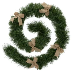 Guirlande de sapin (270 cm) Nœuds de jute Naturel