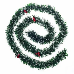 Guirlande de sapin (200 cm) Santa baie Vert enneigé
