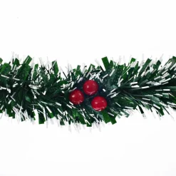Guirlande de sapin (200 cm) Santa baie Vert enneigé