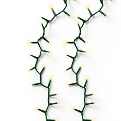 Guirlande lumineuse 7,50 m 350 LED câble vert Luxe Blanc chaud Champagne