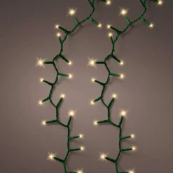 Guirlande lumineuse 60 m 3000 LED câble vert Luxe Blanc chaud Champagne