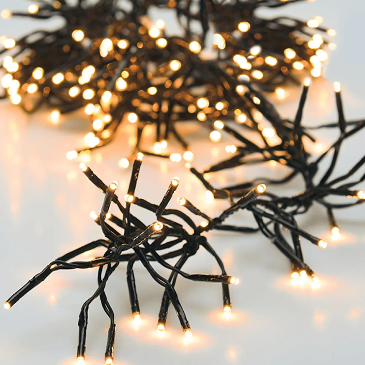 Guirlande lumineuse 21,80 m 3000 LED câble noir Boa Blanc chaud