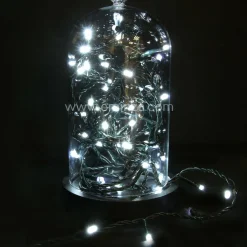 Guirlande lumineuse 8 m 128 LED câble vert Flashing light Blanc froid