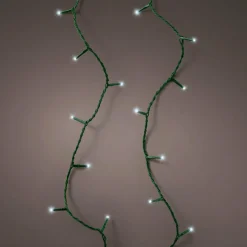 Guirlande lumineuse 18,70 m 250 LED câble vert Raccordable Blanc froid