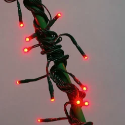 Guirlande lumineuse 8 m 128 LED câble vert Flashing light Bicolore Rouge et blanc chaud