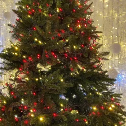 Guirlande lumineuse 8 m 128 LED câble vert Flashing light Bicolore Rouge et blanc chaud