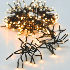 Guirlande lumineuse 11 m 1512 LED câble noir Boa Blanc extra chaud