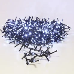 Guirlande lumineuse 15 m 1060 LED câble noir Boa effet cascade Blanc froid