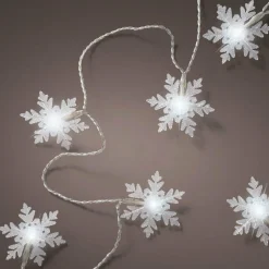 Guirlande lumineuse 4,60 m 24 LED Flocon de neige Blanc froid