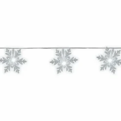 Guirlande lumineuse 4,60 m 24 LED Flocon de neige Blanc froid