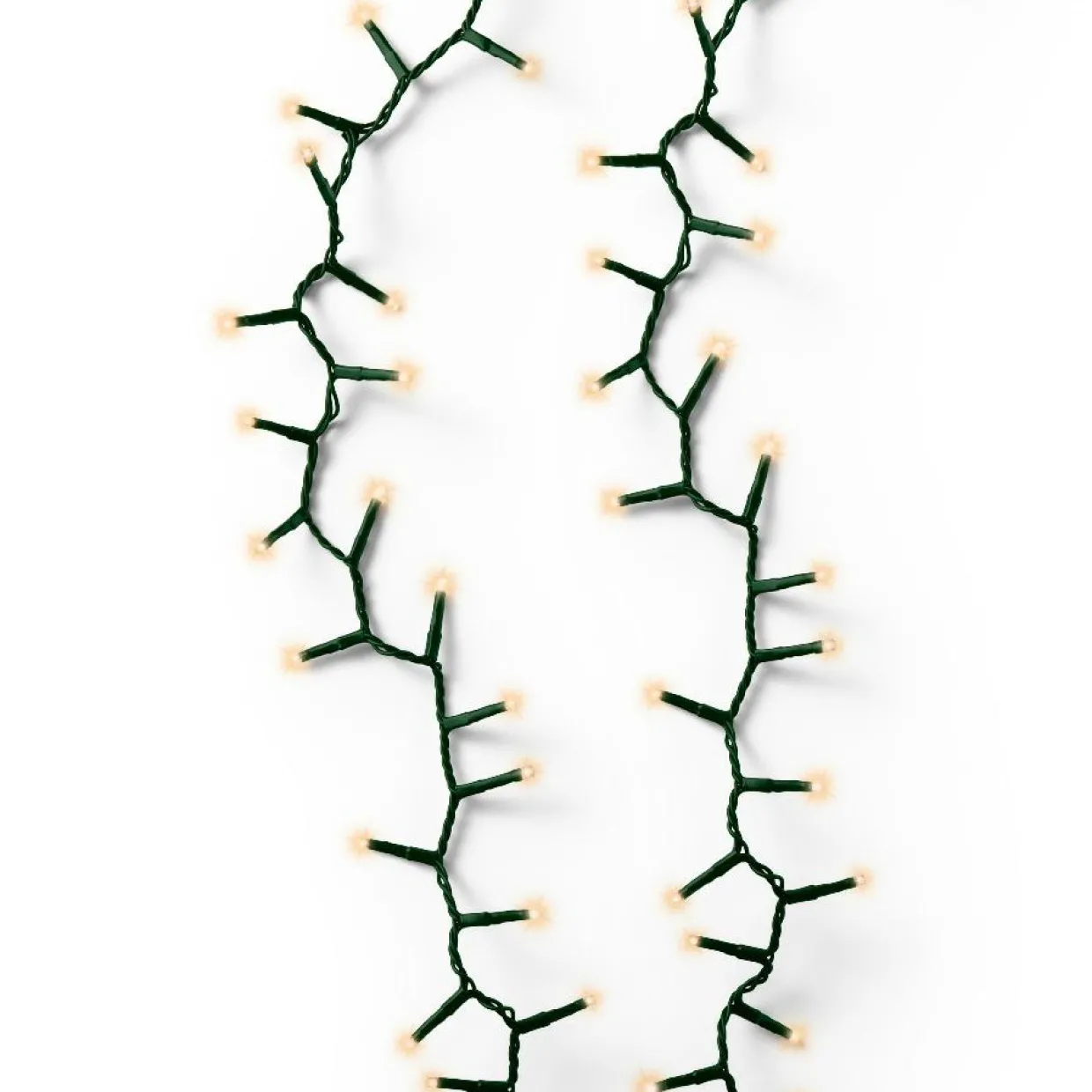 Guirlande lumineuse 45 m 2000 LED câble vert Luxe Blanc chaud doré