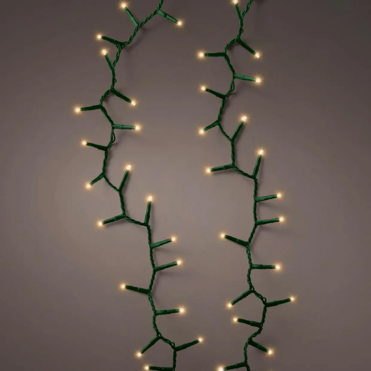 Guirlande lumineuse 45 m 2000 LED câble vert Luxe Blanc chaud doré