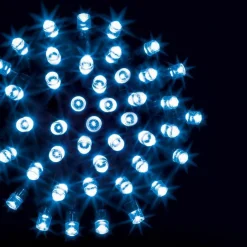 Guirlande lumineuse 30 m 300 LED câble transparent Timer Bleu