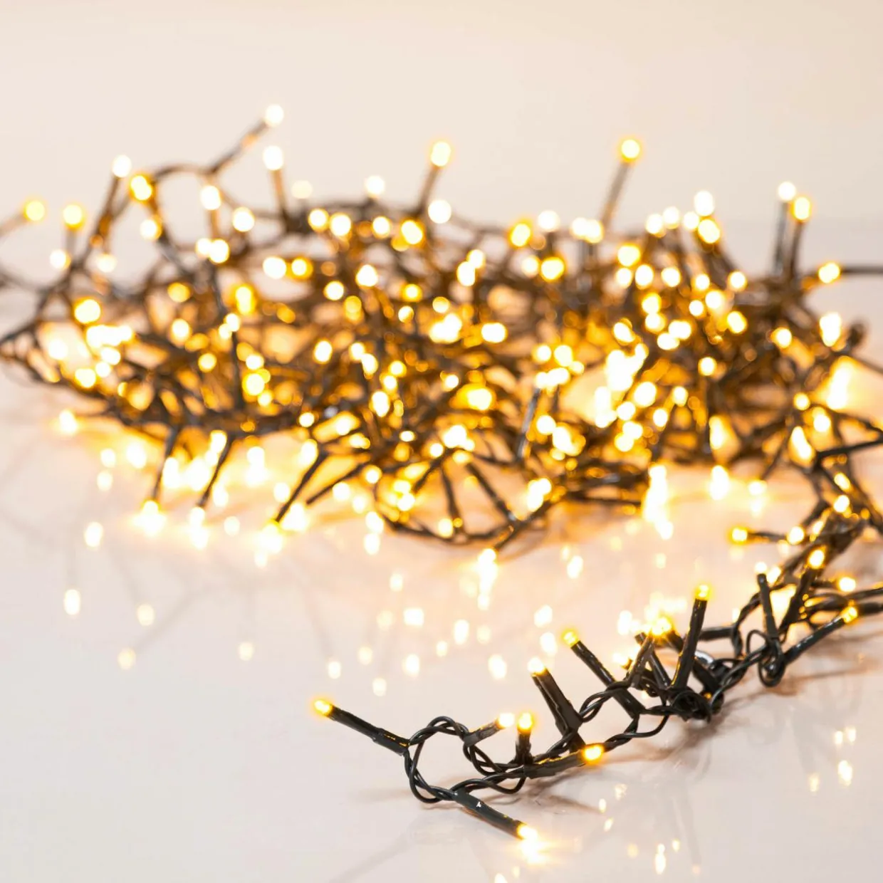 Guirlande lumineuse 22,5 m 1000 LED câble vert Luxe Blanc chaud et chaud doré