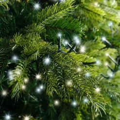 Guirlande lumineuse 34 m 1500 LED câble vert Luxe Bicolore Blanc chaud et froid