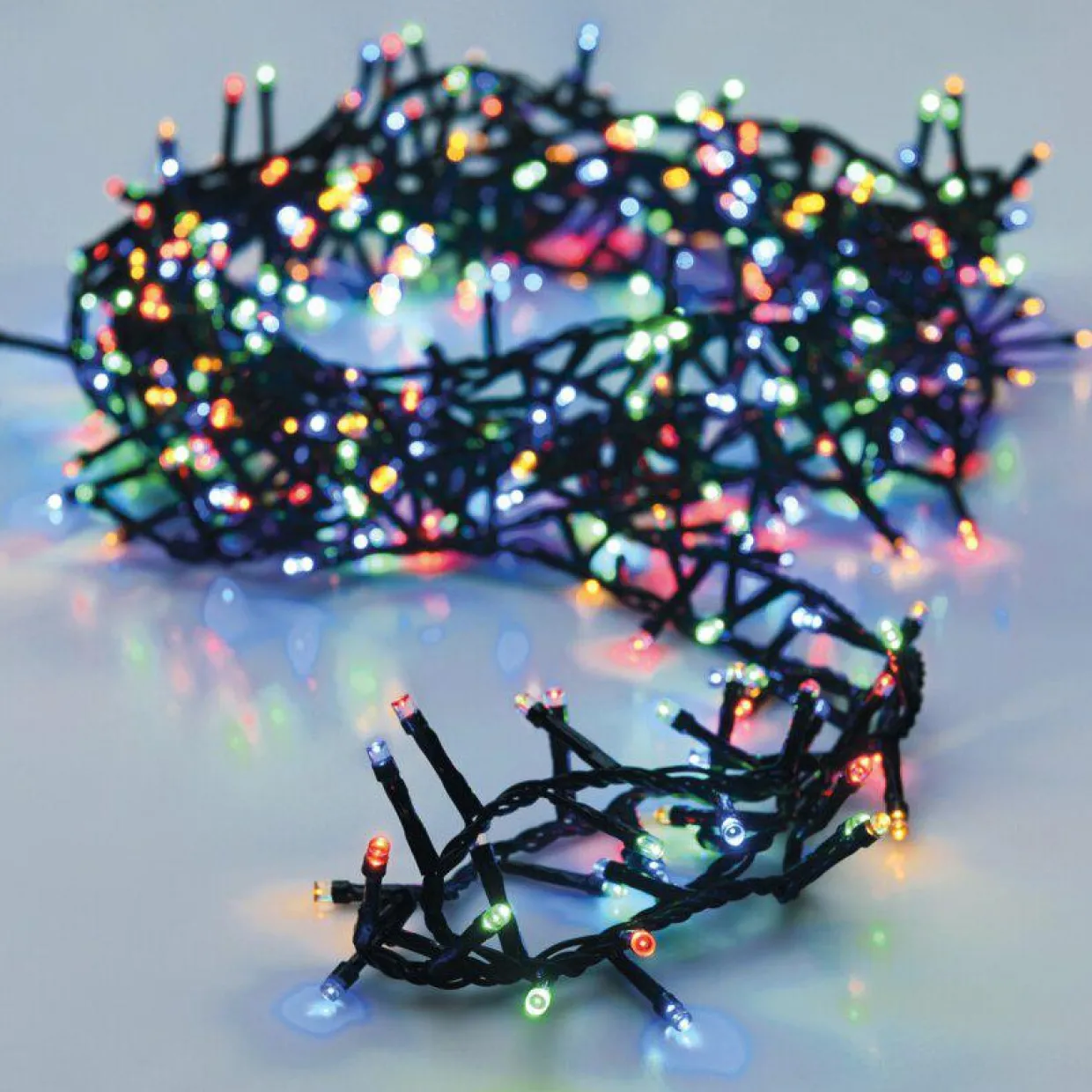 Guirlande lumineuse 11 m 500 LED câble vert Luxe Multicouleur