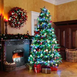 Guirlande lumineuse 11 m 500 LED câble vert Luxe Multicouleur