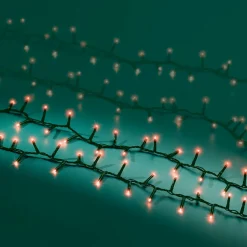Guirlande lumineuse 22,5 m 1000 LED câble vert Luxe Rouge