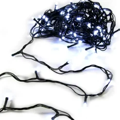 Guirlande lumineuse 50 m 500 LED câble vert Timer Blanc froid