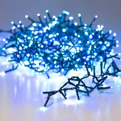 Guirlande lumineuse 11 m 500 LED câble vert Luxe Tricolore Vert/Bleu/Blanc