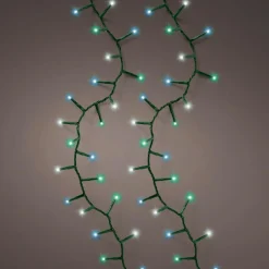 Guirlande lumineuse 11 m 500 LED câble vert Luxe Tricolore Vert/Bleu/Blanc