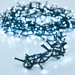 Guirlande lumineuse 45 m 2000 LED câble vert Luxe Blanc froid