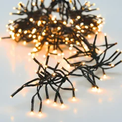 Guirlande lumineuse 8,40 m 1152 LED câble noir Boa Blanc chaud