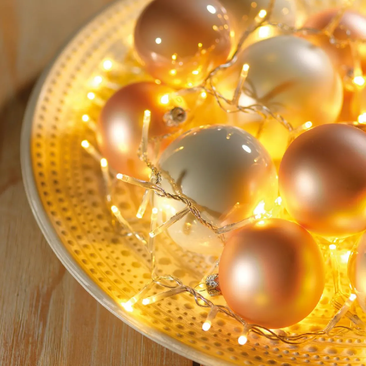 Guirlande lumineuse 34 m 1500 LED câble transparent Luxe Blanc chaud