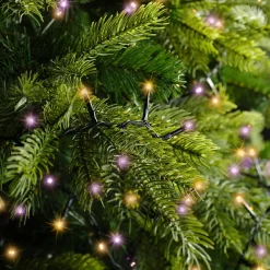 Guirlande lumineuse 16 m 750 LED câble noir Luxe Bicolore Orange et violet