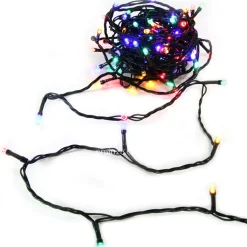 Guirlande lumineuse 30 m 300 LED câble vert Timer Multicolore