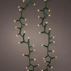 Guirlande lumineuse 60 m 3000 LED câble vert Luxe Blanc chaud doré