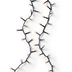 Guirlande lumineuse 22,5 m 1000 LED câble noir Luxe Bicolore Orange et violet
