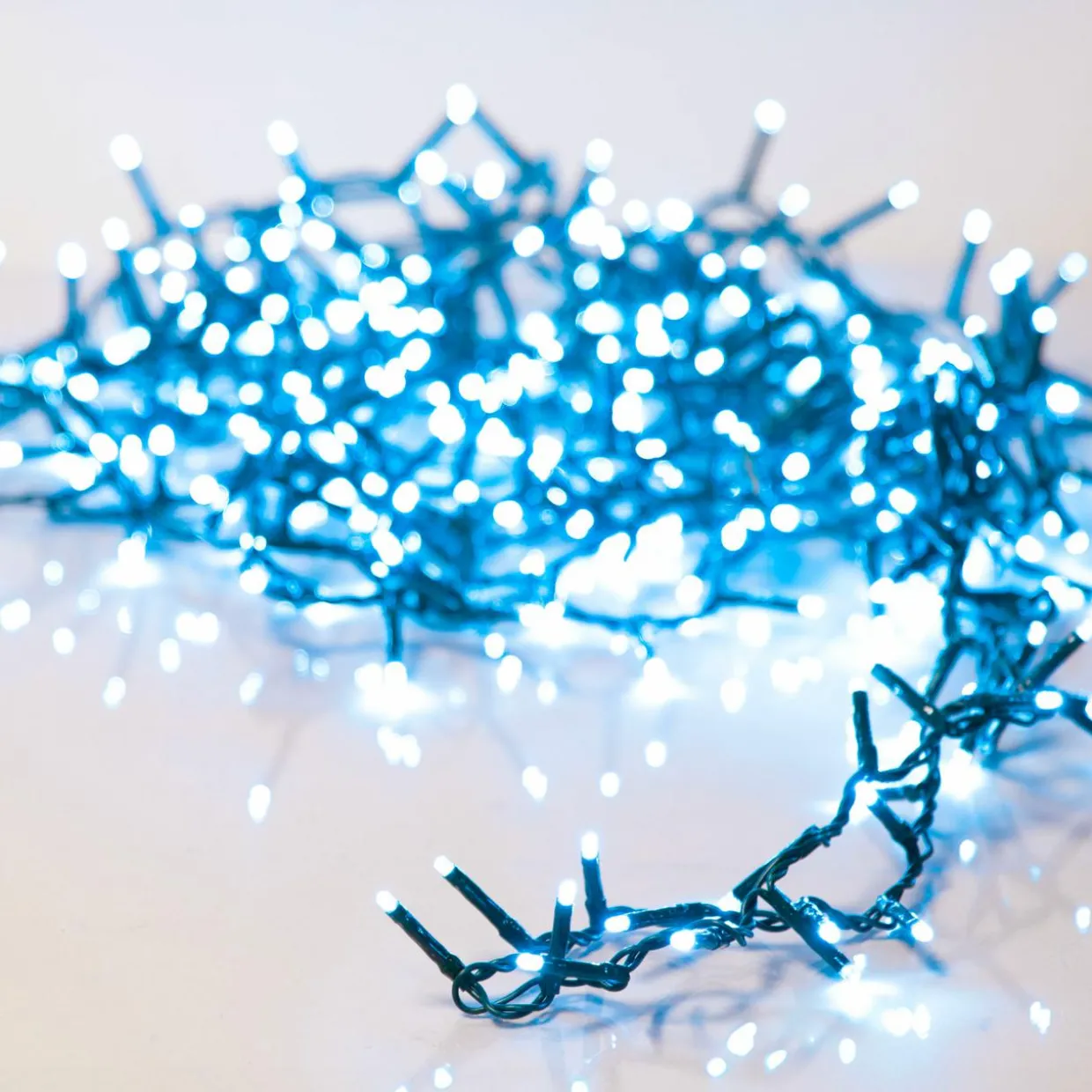 Guirlande lumineuse 22,5 m 1000 LED câble vert Luxe Bleu