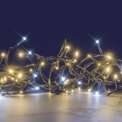 Guirlande lumineuse 8 m 128 LED câble vert Flashing light Bicolore Blanc chaud et froid