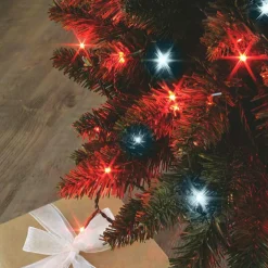 Guirlande lumineuse 8 m 128 LED câble vert Flashing light Bicolore Rouge et blanc froid