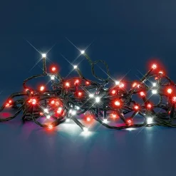 Guirlande lumineuse 8 m 128 LED câble vert Flashing light Bicolore Rouge et blanc froid