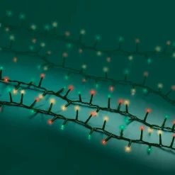 Guirlande lumineuse 4,20 m 576 LED câble noir Luxe Multicolore