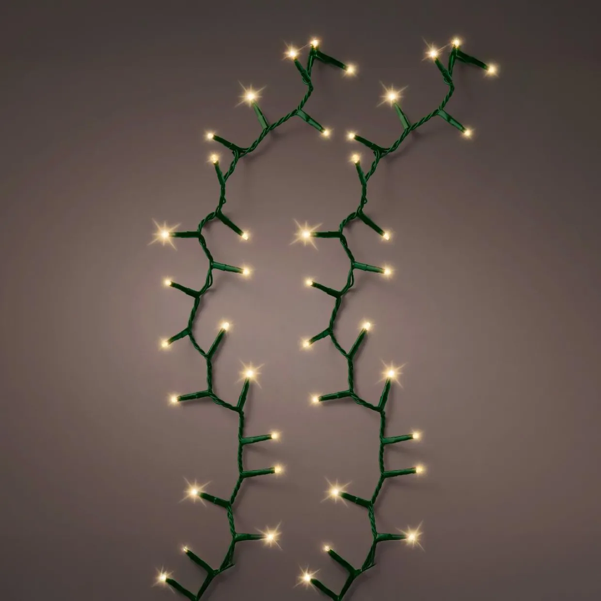 Guirlande lumineuse 11 m 500 LED câble vert Luxe Blanc chaud Champagne