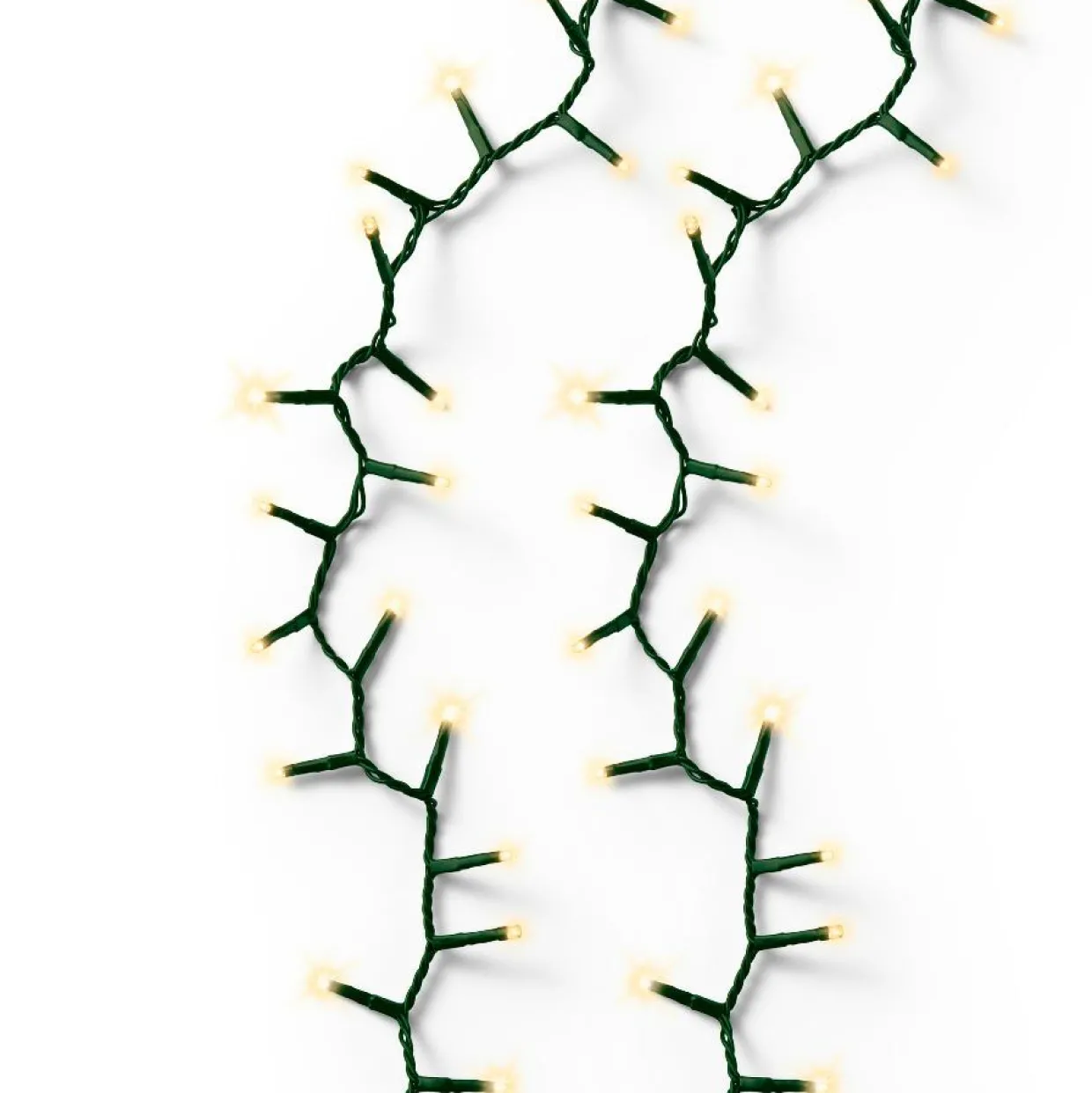 Guirlande lumineuse 11 m 500 LED câble vert Luxe Blanc chaud Champagne