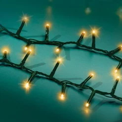 Guirlande lumineuse 22,50 m 1000 LED câble vert Luxe Blanc chaud doré