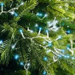 Guirlande lumineuse 22,5 m 1000 LED câble transparent Luxe Bicolore Blanc et bleu