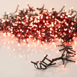 Guirlande lumineuse 11 m 500 LED câble vert Luxe Rouge