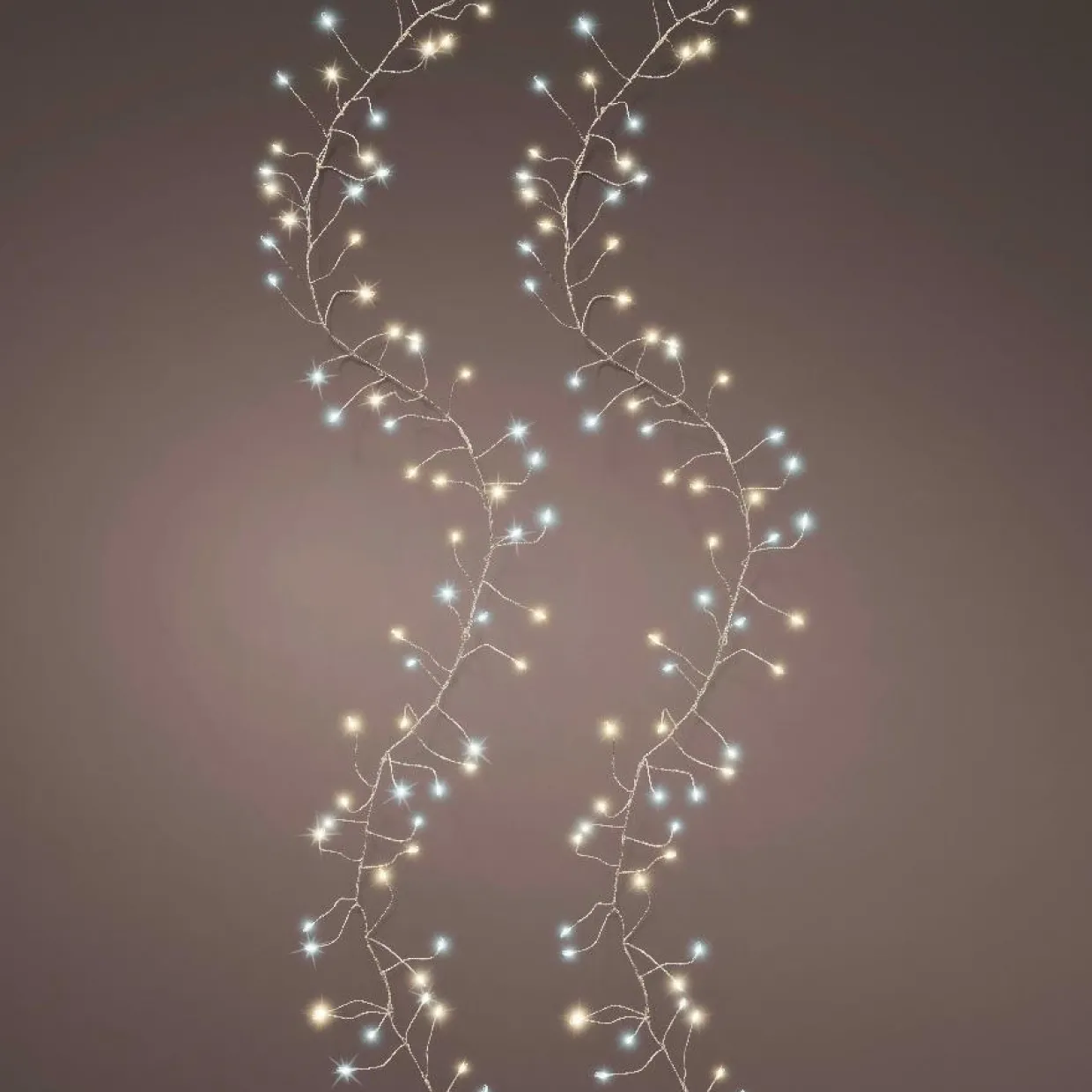 Guirlande lumineuse 12 m 960 Micro LED câble argent Luxe bicolore Blanc chaud et froid