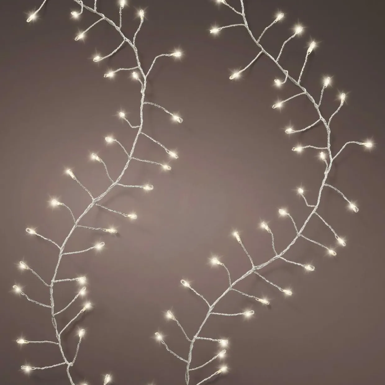 Guirlande lumineuse 6 m 480 Micro LED câble argent Luxe Blanc chaud