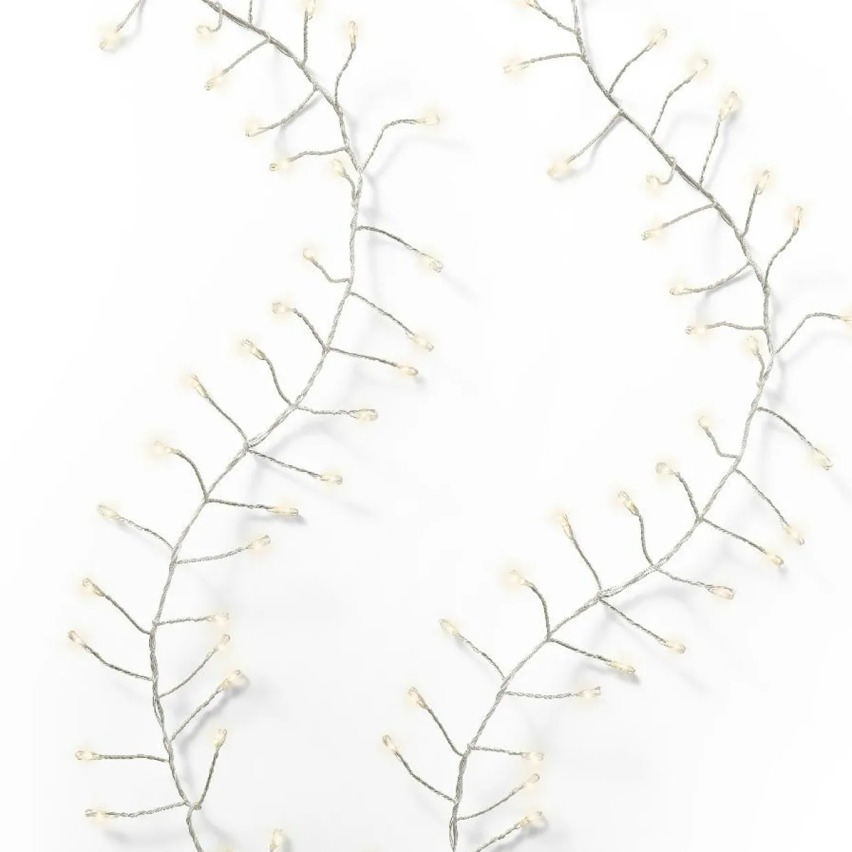 Guirlande lumineuse 6 m 480 Micro LED câble argent Luxe Blanc chaud