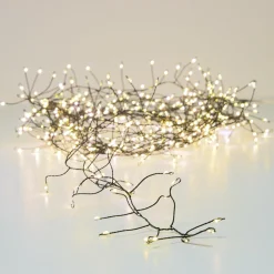 Guirlande lumineuse 12 m 960 Micro LED câble noir Luxe Blanc chaud