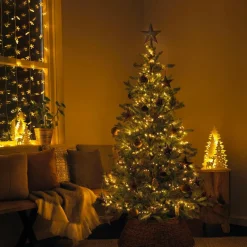 Guirlande lumineuse 12 m 960 Micro LED câble noir Luxe Blanc chaud