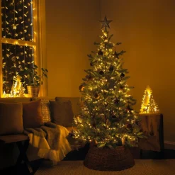 Guirlande lumineuse 18 m 1440 Micro LED câble noir Luxe Blanc chaud